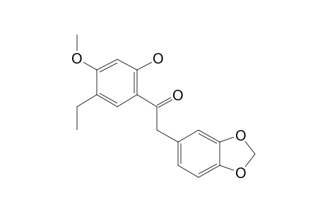 Ethanone, 1-(5-ethyl-2-hydroxy-4-methoxyphenyl)-2-(3,4-methylenedioxyphenyl)-