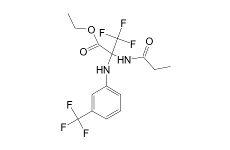 Ethyl 3,3,3-trifluoro-2-propionamido-2-[3-(trifluoromethyl)anilino]propionate