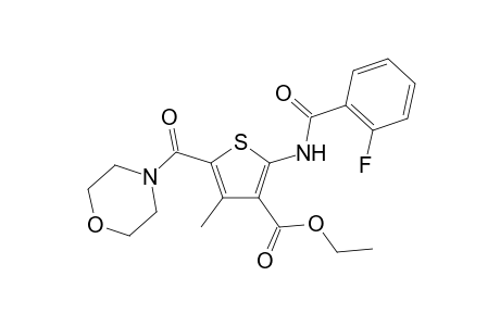 Ethyl 2-[(2-fluorobenzoyl)amino]-4-methyl-5-(4-morpholinylcarbonyl)-3-thiophenecarboxylate