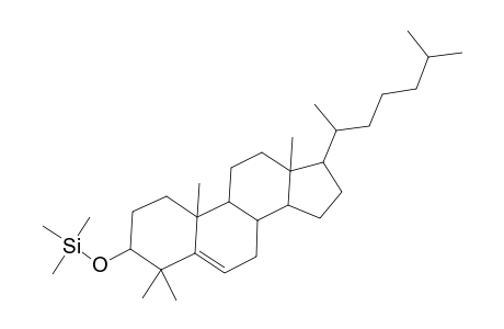 4,4-Dimethylcholest-5-en-3-ol, (3.beta.)-, tms derivative