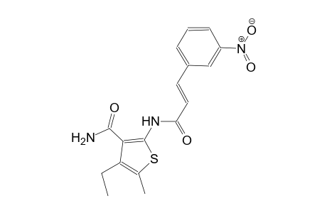 4-ethyl-5-methyl-2-{[(2E)-3-(3-nitrophenyl)-2-propenoyl]amino}-3-thiophenecarboxamide