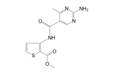 3-(2-amino-4-methyl-5-pyrimidinecarboxamido)-2-thiophenecarboxylic acid, methyl ester