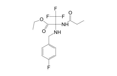 Ethyl 3,3,3-trifluoro-2-(4-fluorobenzylamino)-2-propionamidopropionate