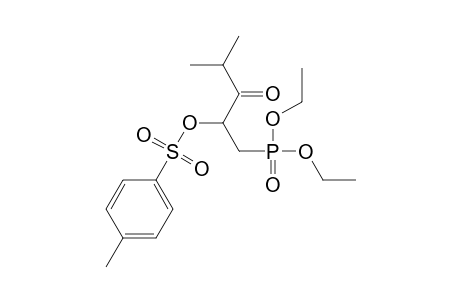 Phosphonic acid, [4-methyl-2-[[(4-methylphenyl)sulfonyl]oxy]-3-oxopentyl]-, diethyl ester