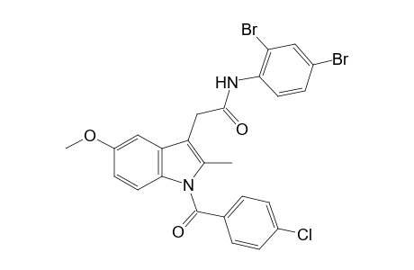 1-(p-chlorobenzoyl)-2',4'-dibromo-5-methoxy-2-methylindole-3-acetanilide