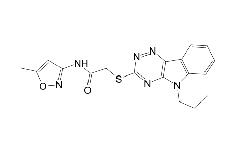 acetamide, N-(5-methyl-3-isoxazolyl)-2-[(5-propyl-5H-[1,2,4]triazino[5,6-b]indol-3-yl)thio]-