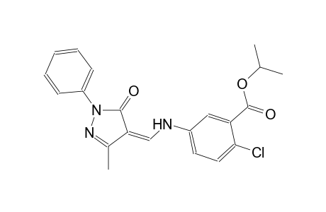 isopropyl 2-chloro-5-{[(Z)-(3-methyl-5-oxo-1-phenyl-1,5-dihydro-4H-pyrazol-4-ylidene)methyl]amino}benzoate