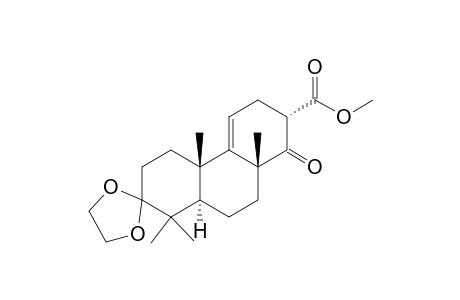 methyl (2'S,4'bS,8'aR,10'aR)-4'b,8',8',10'a-tetramethyl-1'-oxo-spiro[1,3-dioxolane-2,7'-3,5,6,8a,9,10-hexahydro-2H-phenanthrene]-2'-carboxylate