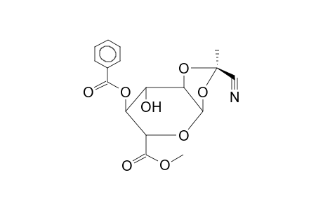 METHYL 4-O-BENZOYL-1,2-O-[1-(EXO-CYANO)ETHYLIDENE]-ALPHA-D-GLUCOPYRANURONATE