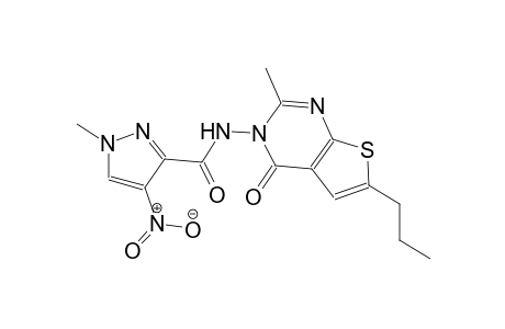 1-methyl-N-(2-methyl-4-oxo-6-propylthieno[2,3-d]pyrimidin-3(4H)-yl)-4-nitro-1H-pyrazole-3-carboxamide