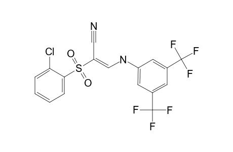 (E)-3-[3,5-bis(trifluoromethyl)anilino]-2-(2-chlorophenyl)sulfonyl-2-propenenitrile