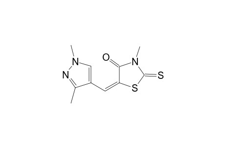 (5E)-5-[(1,3-dimethyl-4-pyrazolyl)methylidene]-3-methyl-2-sulfanylidene-4-thiazolidinone