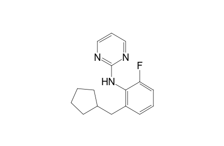 N-[2-(Cyclopentylmethyl)-6-fluorophenyl]pyrimidin-2-amine