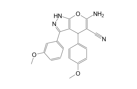 6-Amino-3-(3-methoxyphenyl)-4-(4-methoxyphenyl)-1,4-dihydropyrano[2,3-C]pyrazole-5-carbonitrile