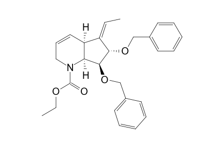 (1S,6S,8S,9S)-8,9-bis(benzyloxy)-2-carbethoxy-7(Z)-ethylidene-2-azabicyclo[4.3.0]non-4-ene