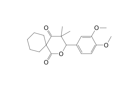 2-Oxaspiro[5.5]undecane-1,5-dione, 3-(3,4-dimethoxyphenyl)-4,4-dimethyl-