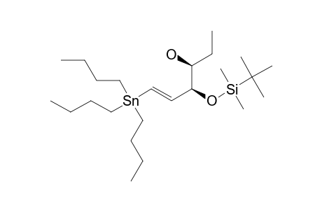 (1E,3R*,4R*)-3-[(TERT.-BUTYLDIMETHYLSILYL)-OXY]-1-(TRIBUTYLSTANNYL)-HEX-1-ENE-4-OL;SYN-ISOMER