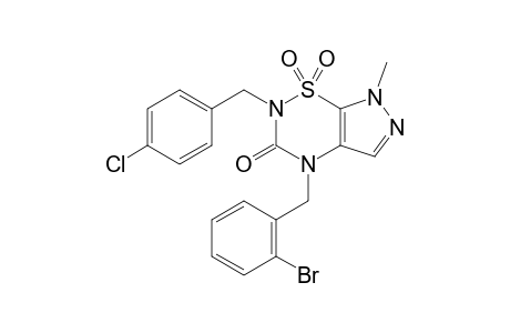 2-(PARA-CHLOROBENZYL)-4-(ORTHO-BROMOBENZYL)-7-METHYL-1,1,3-TRIOXO-2H,4H-PYRAZOLO-[4,5-E]-[1,2,4]-THIADIAZINE