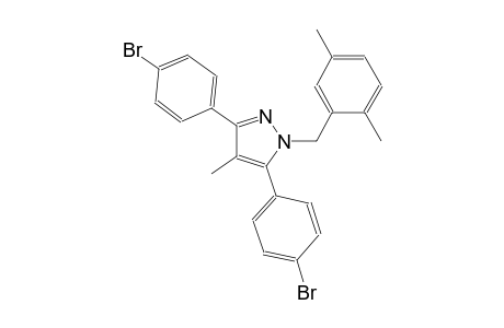3,5-bis(4-bromophenyl)-1-(2,5-dimethylbenzyl)-4-methyl-1H-pyrazole