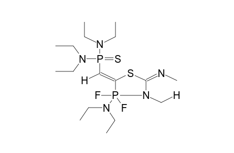 2-METHYLIMINO-3-METHYL-4-DIETHYLAMINO-4,4-DIFLUORO-5Z-BIS(DIETHYLAMINO)THIOPHOSPHINYLMETHYLENE-1,3,4-THIAZAPHOSPHOLANE