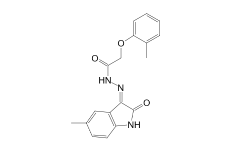 N'-[(3E)-5-Methyl-2-oxo-1,2-dihydro-3H-indol-3-ylidene]-2-(2-methylphenoxy)acetohydrazide