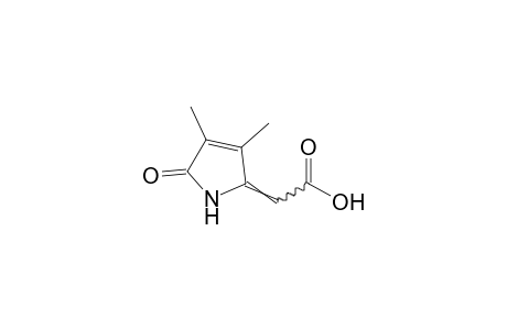 3,4-dimethyl-5-oxo-3-pyrroline-delta^2^,^alpha-acetic acid