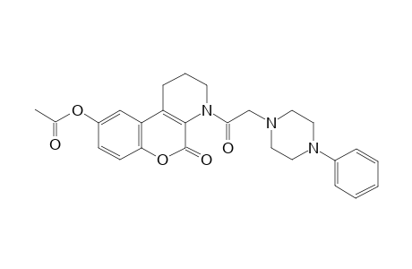 Acetic acid, 1,3,4,5-tetrahydro-5-oxo-4-[2-(4-phenyl-1-piperazinyl)acetyl]-2H-[1]benzopyrano[3,4-b]pyridin-9-yl ester