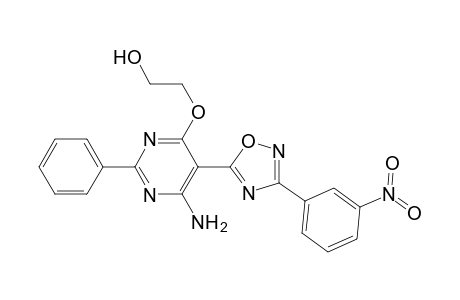 2-[6-amino-5-[3-(3-nitrophenyl)-1,2,4-oxadiazol-5-yl]-2-phenyl-pyrimidin-4-yl]oxyethanol
