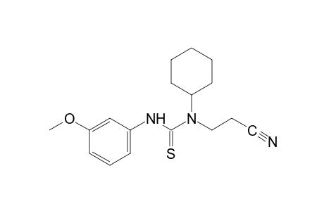 1-(2-cyanoethyl)-1-cyclohexyl-3-(m-methoxyphenyl)-2-thiourea