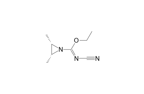 1-Aziridinecarboximidic acid, N-cyano-2,3-dimethyl-, ethyl ester, cis-