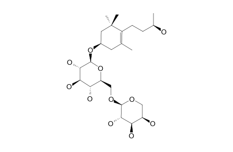 FOLIASALACIOSIDE-F;(3R,9R)-3,9-DIHYDROXY-MEGASTIGMAN-5-EN-3-O-ALPHA-L-ARABINOPYRANOSYL-(1->6)-BETA-D-GLUCOPYRANOSIDE