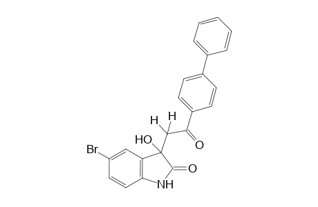 5-bromo-3-hydroxy-3-(p-phenylphenacyl)-2-indolinone