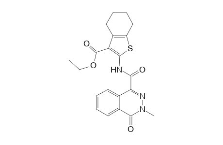 1-Benzothiophene-3-carboxylic acid, 2-[[(3,4-dihydro-3-methyl-4-oxo-1-phthalazinyl)carbonyl]amino]-4,5,6,7-tetrahydro-, ethyl ester