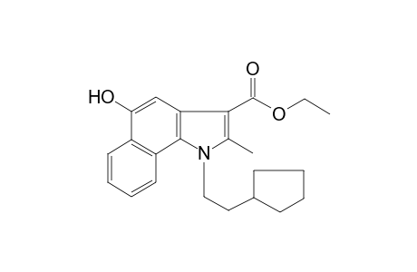 1H-benz[g]indole-3-carboxylic acid, 1-(2-cyclopentylethyl)-5-hydroxy-2-methyl-, ethyl ester