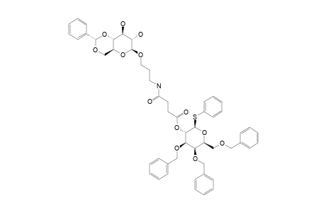 #5C;PHENYL-2-O-[3-[5-(4,6-O-BENZYLIDENE-BETA-D-GLUCOPYRANOS-1-YLOXY)-PROPYLAMINOCARBONYL]-PROPINONYL]-3,4,6-TRI-O-BENZYL-1-THIO-BETA-D-GALACTOPYRANOSIDE