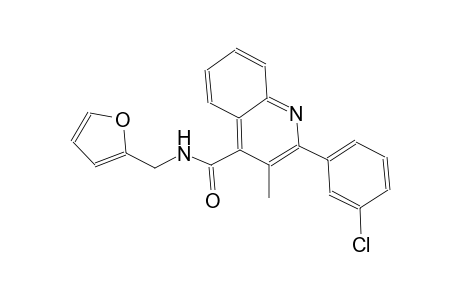 2-(3-chlorophenyl)-N-(2-furylmethyl)-3-methyl-4-quinolinecarboxamide