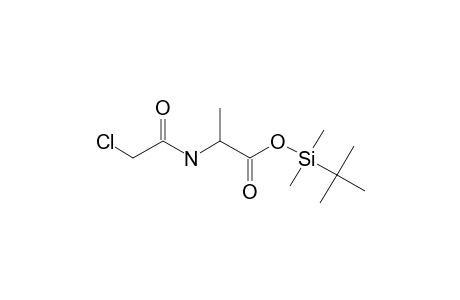 Alanine, N-(chloroacetyl)-, tbdms derivative