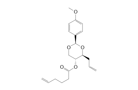 (2R,4S,5R)-4-Allyl-2-(4-methoxyphenyl)[1,3]dioxan-5-yl hex-5-enoate