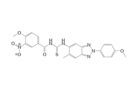 N-(4-methoxy-3-nitrobenzoyl)-N'-[2-(4-methoxyphenyl)-6-methyl-2H-1,2,3-benzotriazol-5-yl]thiourea