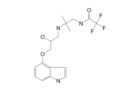 1,2-Propadiol, 3-[(trifluoroacetylamino)-T-butylamino]-, 1-indol-4-yl ether