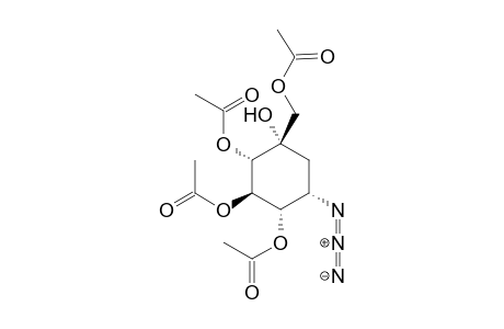 (1S,2R,3S,4S,6S)-4-(Acetoxymethyl)-6-azido-4-hydroxy-cyclohexane-1,2,3-triyl Triacetate