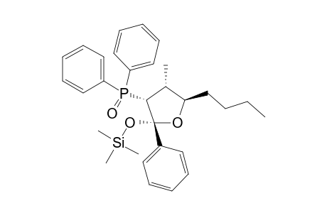 (2R,3R,4R,5R)-5-Butyl-3-diphenylphiosphinoyl-4-methyl-2-phenyl-2-trimethylsilyloxytetrahydrofuran