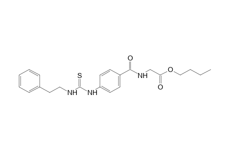 p-(3-phenethyl-2-thioureido)hippuric acid, butyl ester