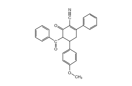5-benzoyl-4-(p-methoxyphenyl)-6-oxo-2-phenyl-1-cyclohexene-1-carbonitrile