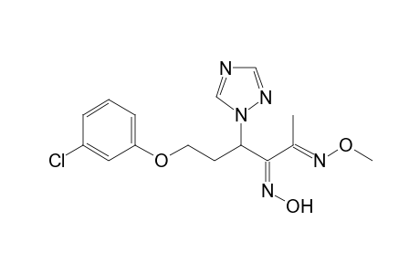 2,3-Hexanedione, 6-(3-chlorophenoxy)-4-(1H-1,2,4-triazol-1-yl)-, 2-(O-methyloxime) 3-oxime