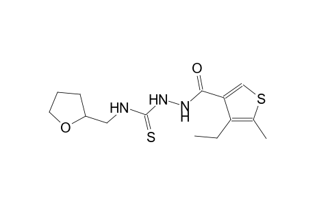 2-[(4-ethyl-5-methyl-3-thienyl)carbonyl]-N-(tetrahydro-2-furanylmethyl)hydrazinecarbothioamide