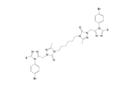 4,4'-(HEXANE-1,4-DIYL)-BIS-[2-[[4-(4-BROMOPHENYL)-5-MERCAPTO-4H-1,2,4-TRIAZOLE-3-YL]-METHYL]-5-METHYL-2H-1,2,4-TRIAZOLE-3(4H)-ONE]