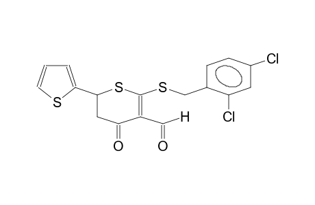 2-[(2,4-dichlorobenzyl)thio]-4-keto-6-(2-thienyl)-5,6-dihydrothiopyran-3-carbaldehyde