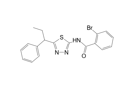 2-bromo-N-[5-(1-phenylpropyl)-1,3,4-thiadiazol-2-yl]benzamide