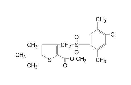 5-tert-butyl-3-{[(4-chloro-2,5-xylyl)sulfonyl]methyl}-2-thiophenecarboxylic acid, methyl ester